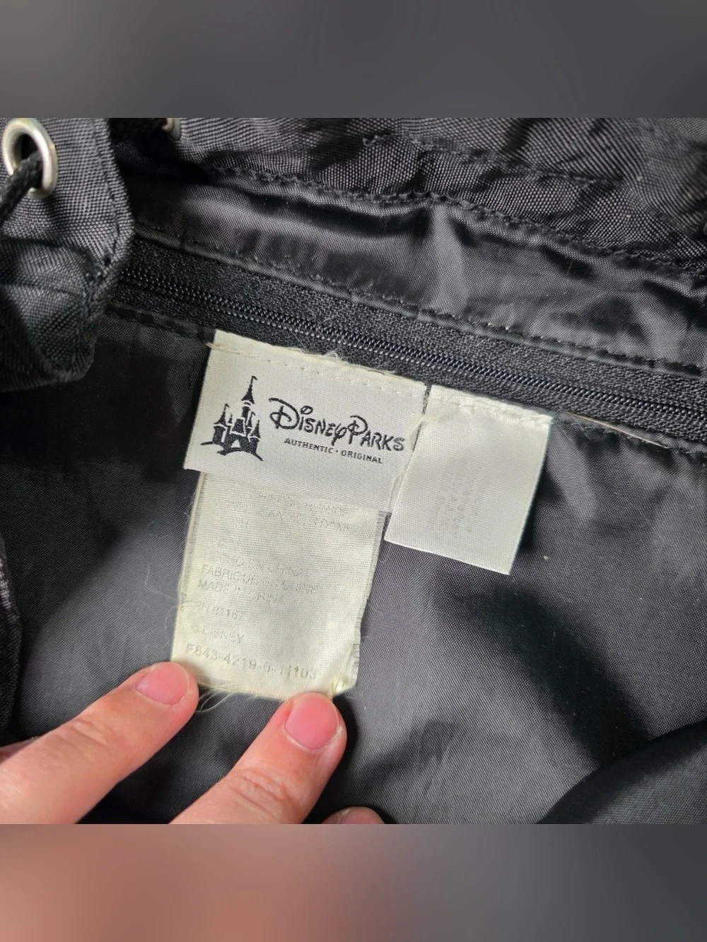 Disney Parks Authentic Original Walt Disney World Black Nylon Backpack